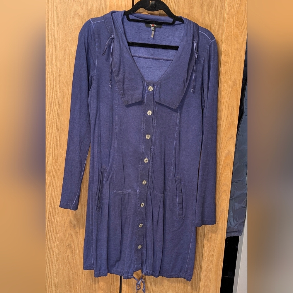 Purple/Blue Button-Down Dress